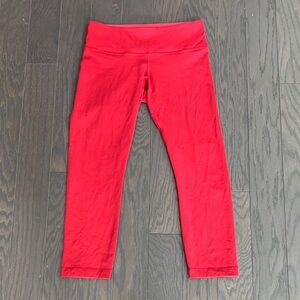 Lululemon Athletica Reversible Dark Red 21” Leggings